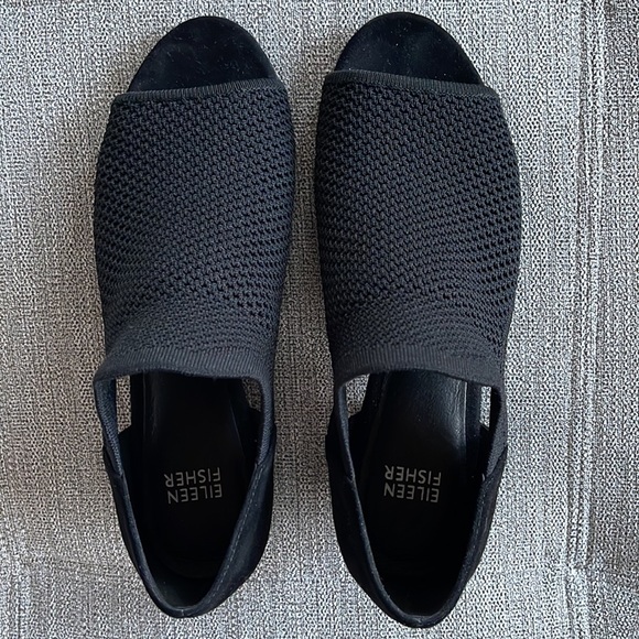 New without box Eileen Fisher Wink Knit Open Toe Pump SZ 7 - Picture 6 of 9